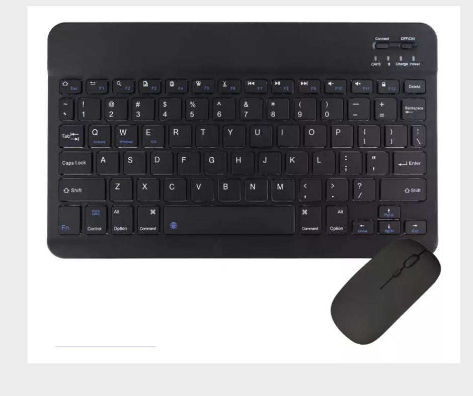 Set Teclado Mouse Bluetooth Tablet Computador