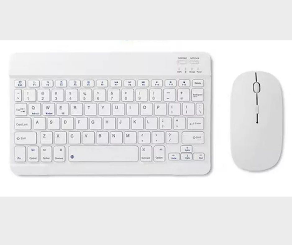 Set Teclado Mouse Bluetooth Tablet Computador